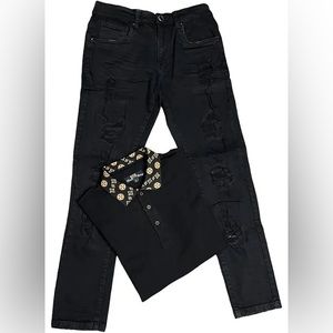 New high stretch ripped legs jeans